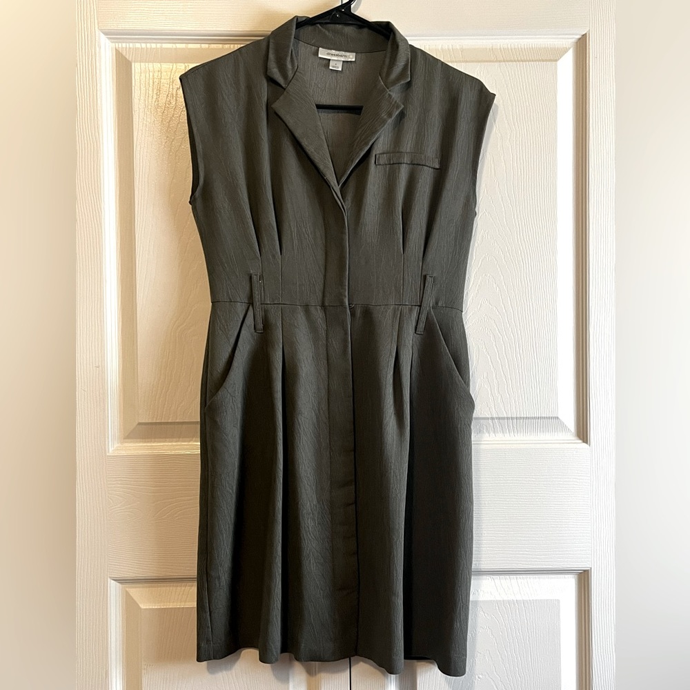 Green-grey Dressbarn Office Dress